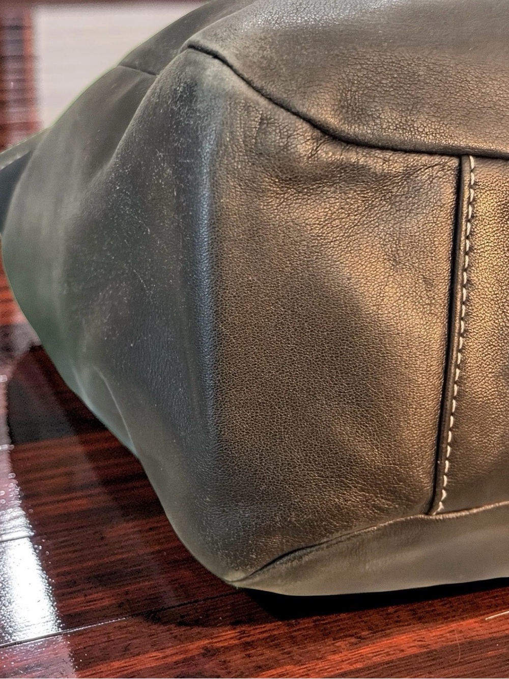 Classic Coach Black Leather Hobo Crossbody Tote - Picture 12 of 16